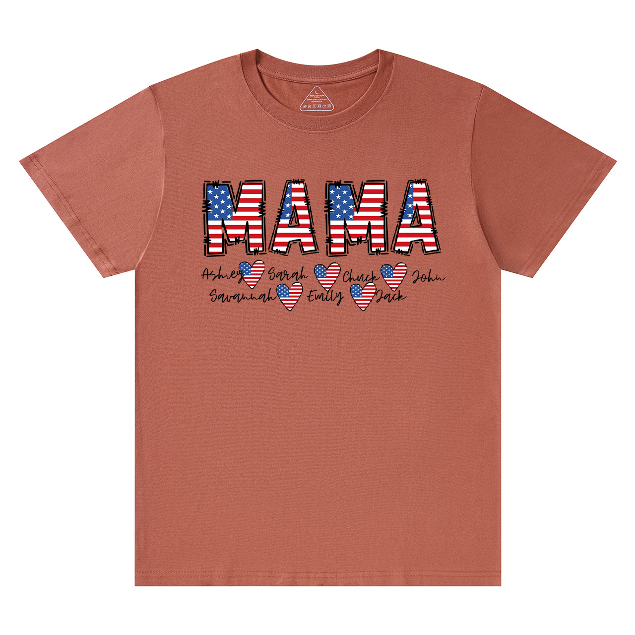 Personalized Name Independence Day Mama T-Shirts