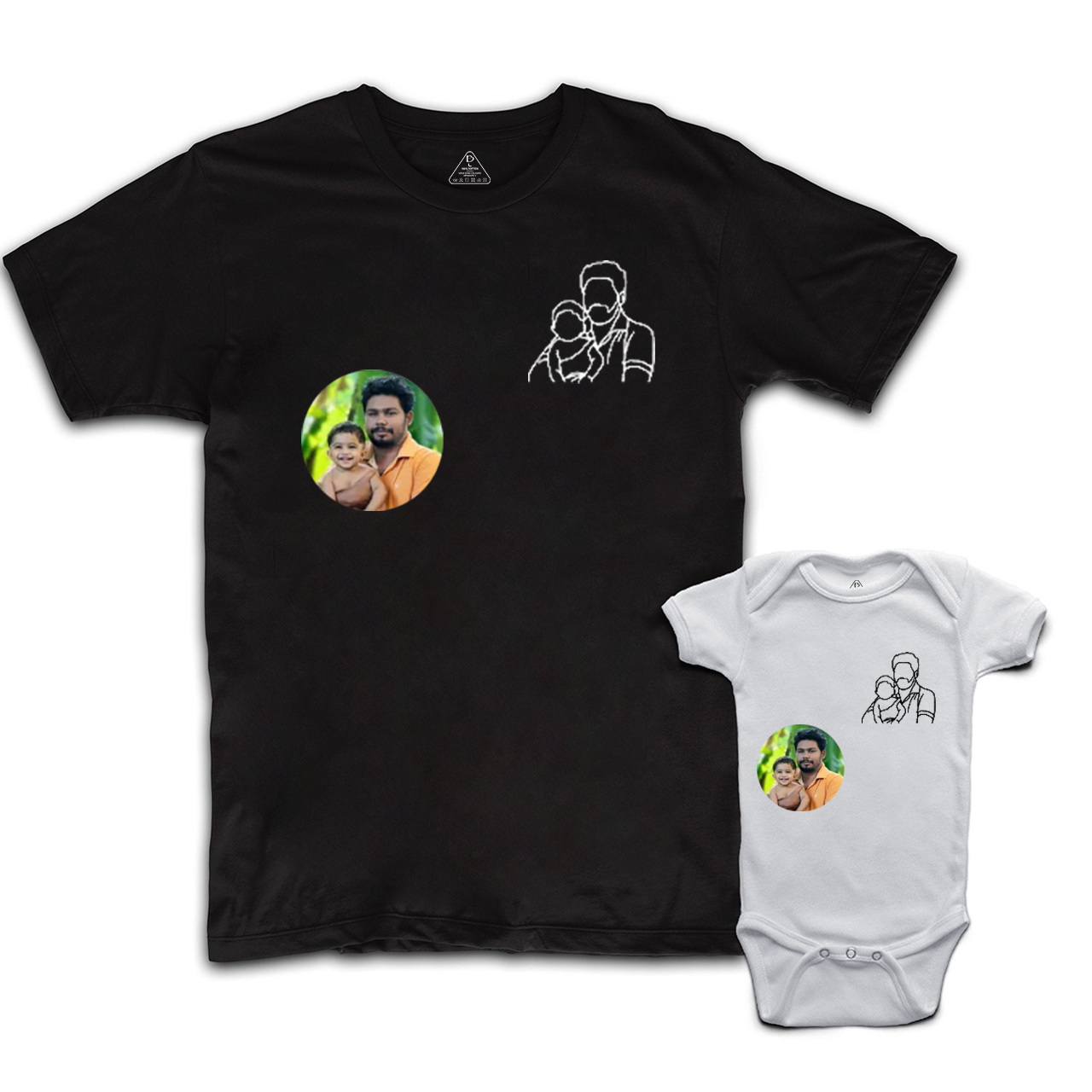 Custom Pocket Portrait from Photo Shirts For Dad And Me