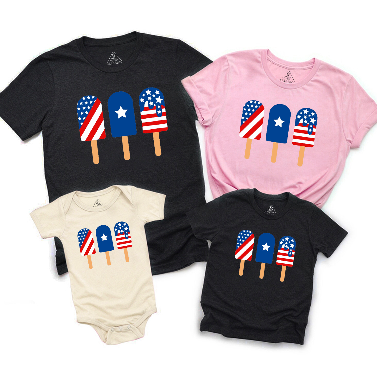 Patriotic 4th Of July Popsicle‘s Family Matching Shirts