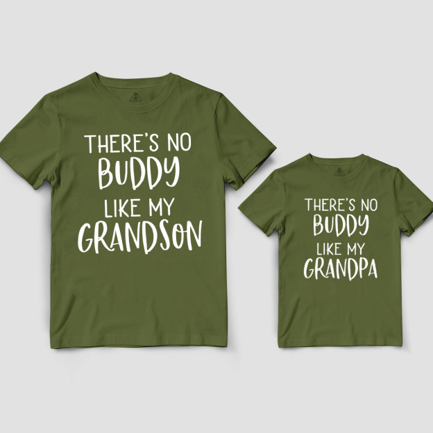 There's No Buddy Like My Grandson Grandpa&Grandson Matching Shirts