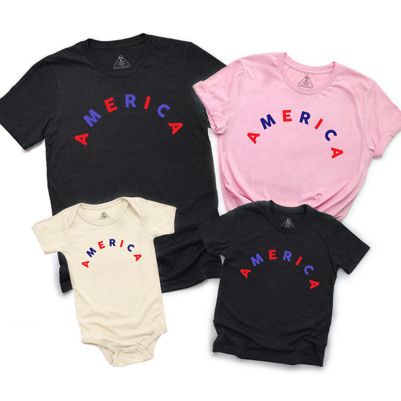 America (Arched) Family Matching Shirts