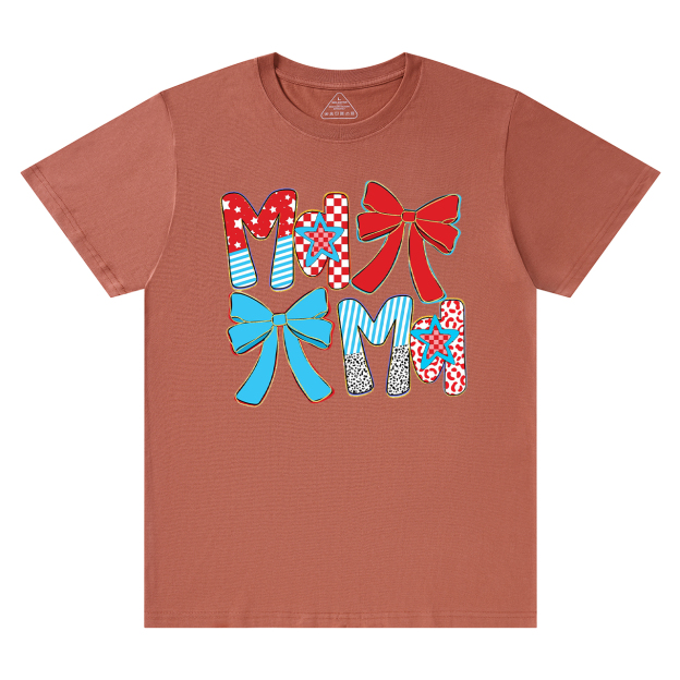 Preppy Patriotic Mama Coquette T-Shirts