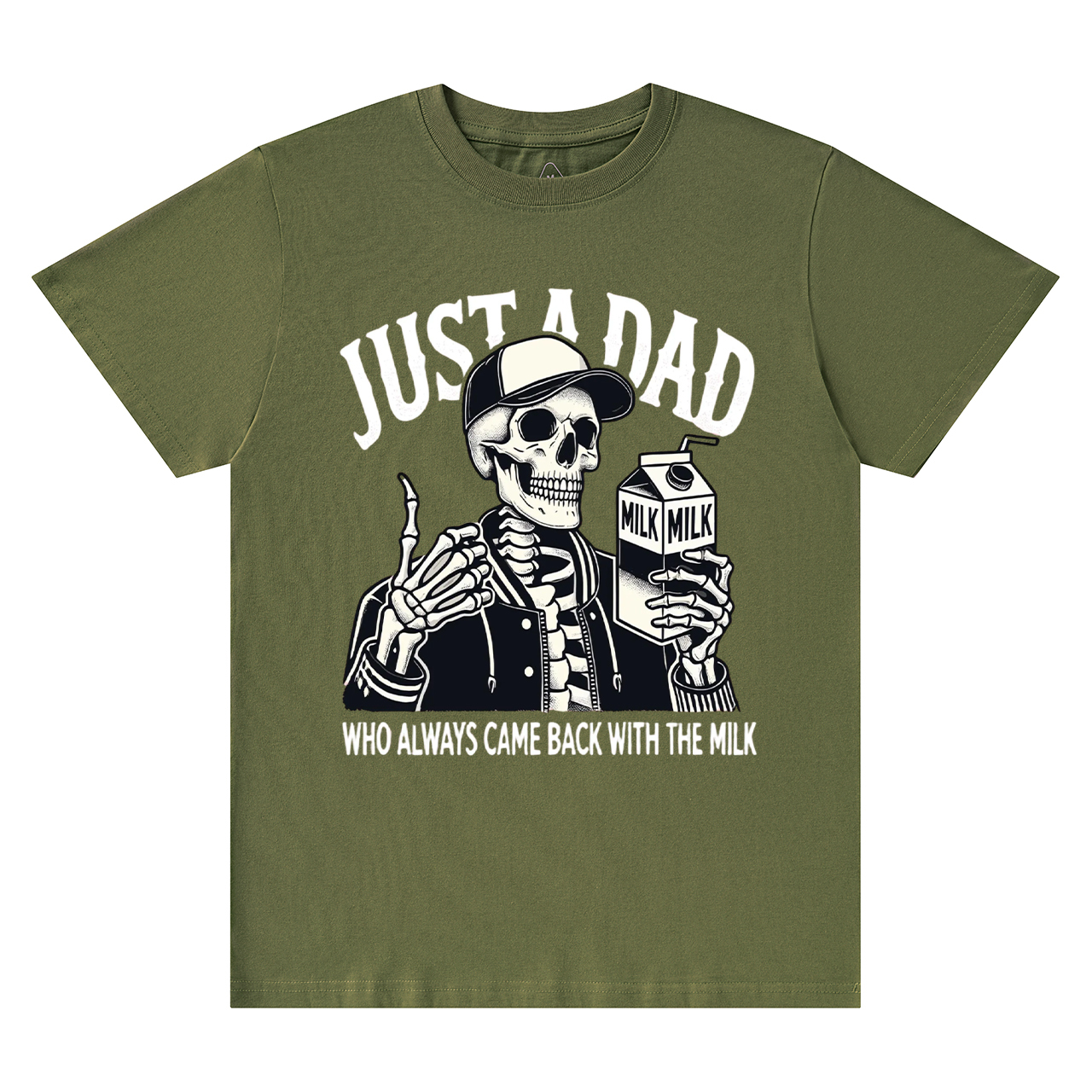 Just A Dad Who Always Came Back With The Milk T-shirt