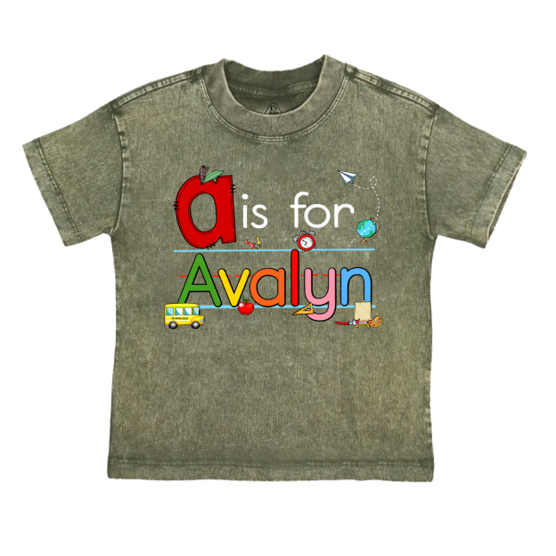 Personalized Color Name Toddler&Kids Washed Tees