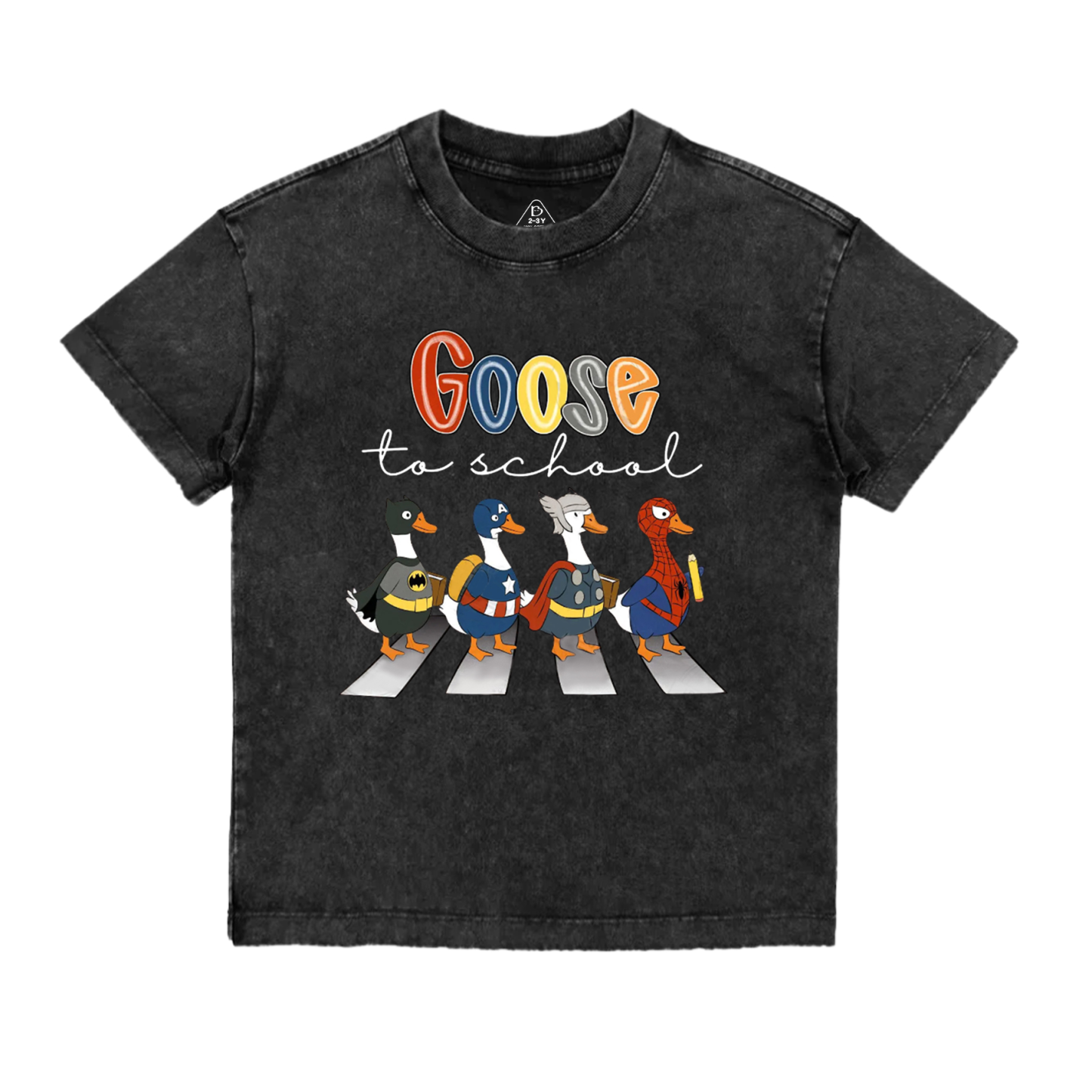 Goose To School Toddler&Kids Washed Tees