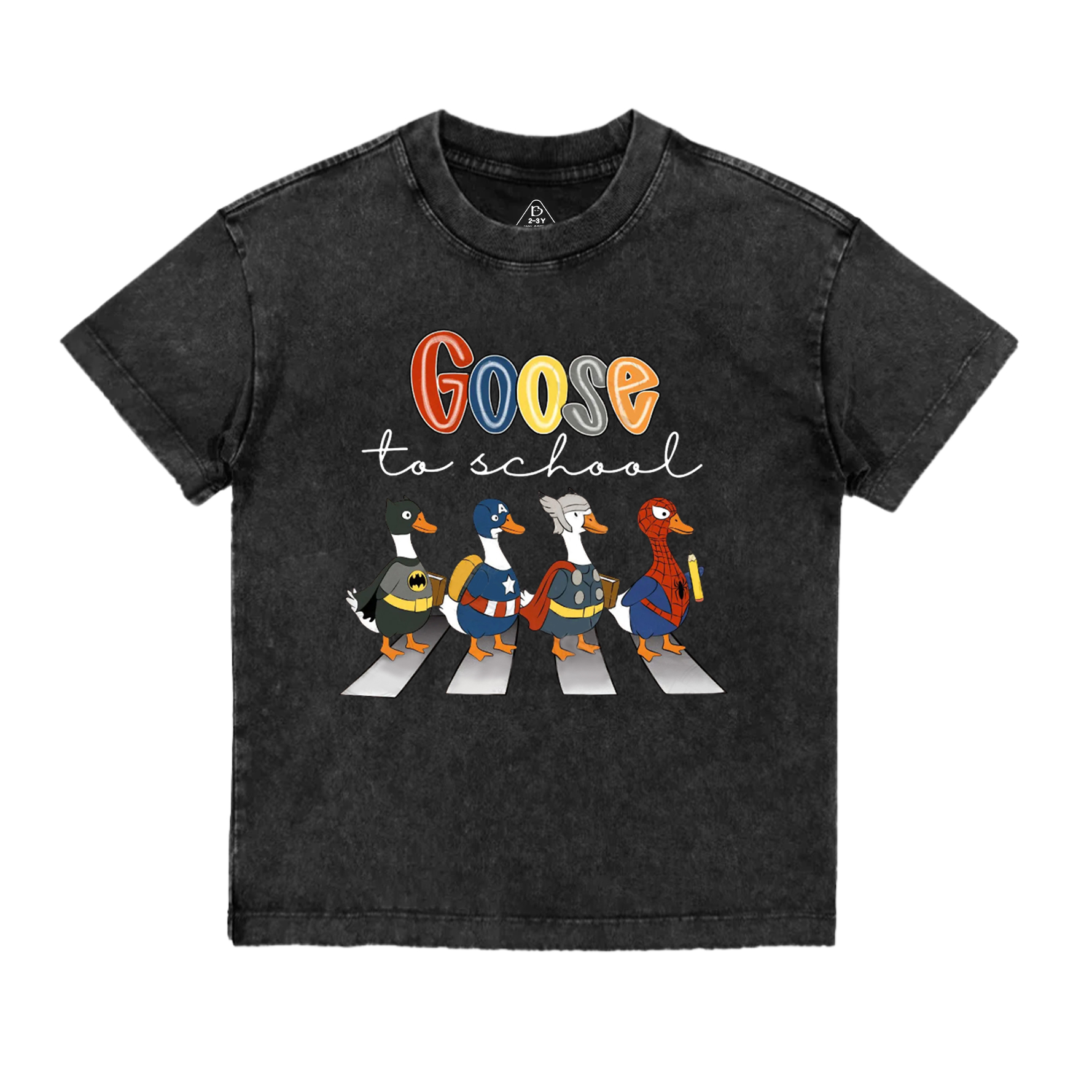 Goose To School Toddler&Kids Washed Tees