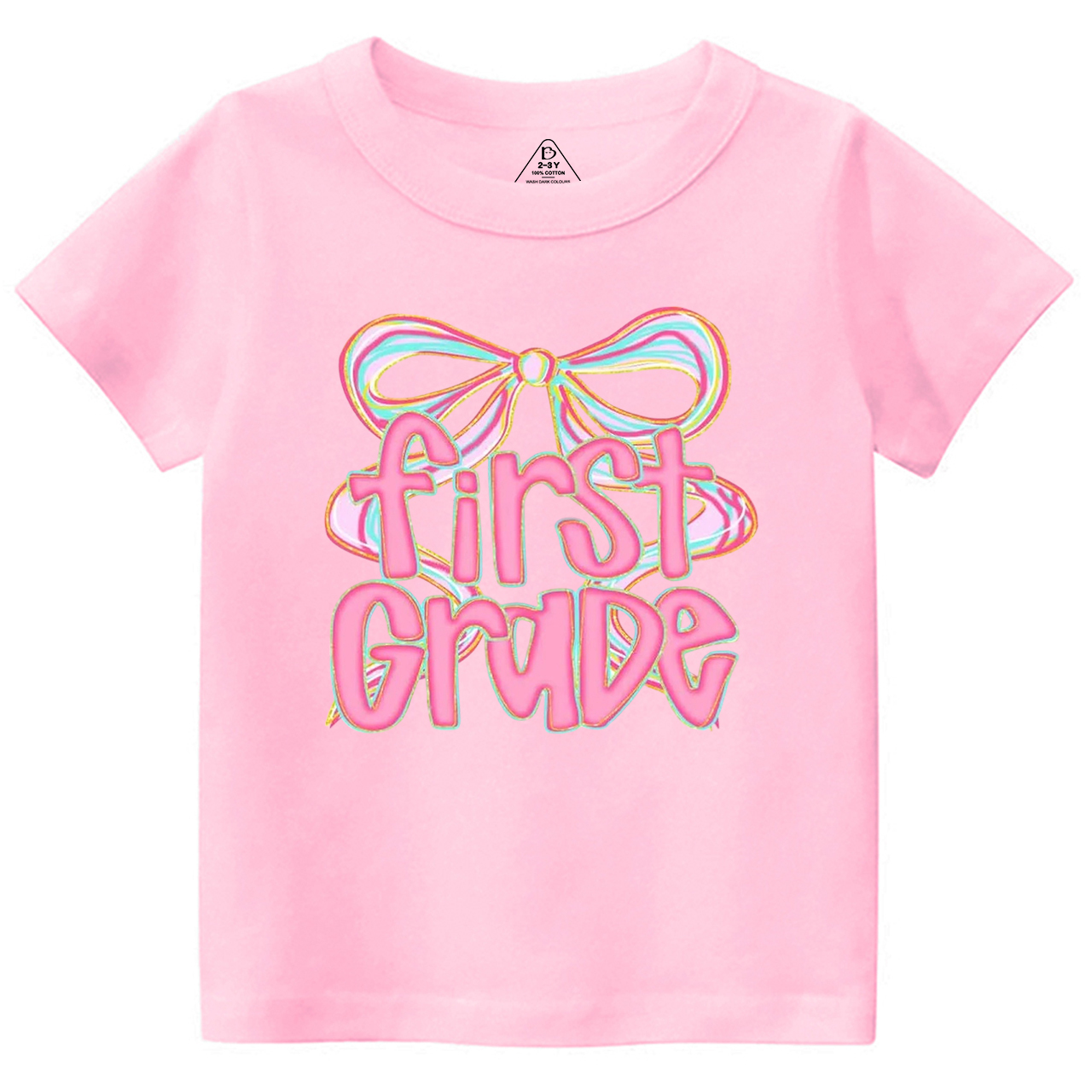Personalized Bow Grade Toddler&Kid's Tees Beepumpkin