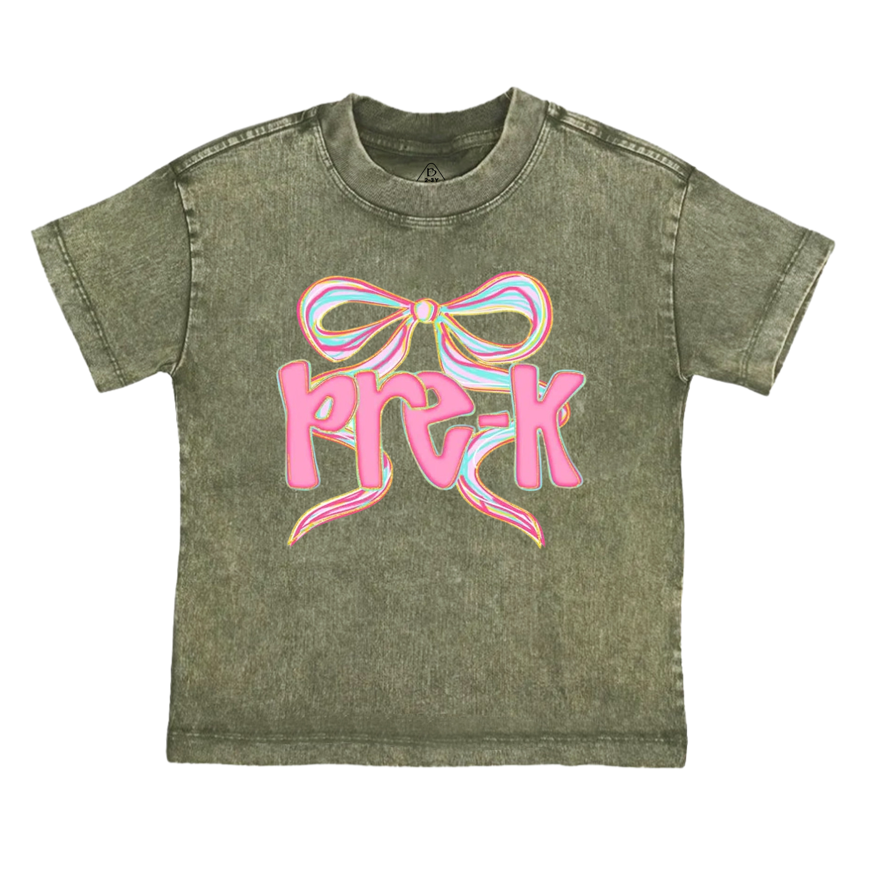 Personalized Bow Grade Toddler&Kids Washed Tees