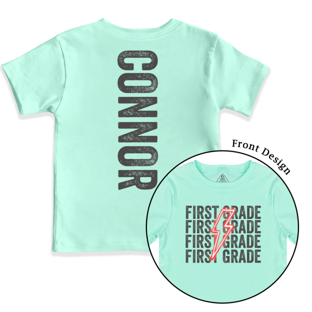 Personalized Lightning Kid Name Toddler&Kid's Tees Beepumpkin