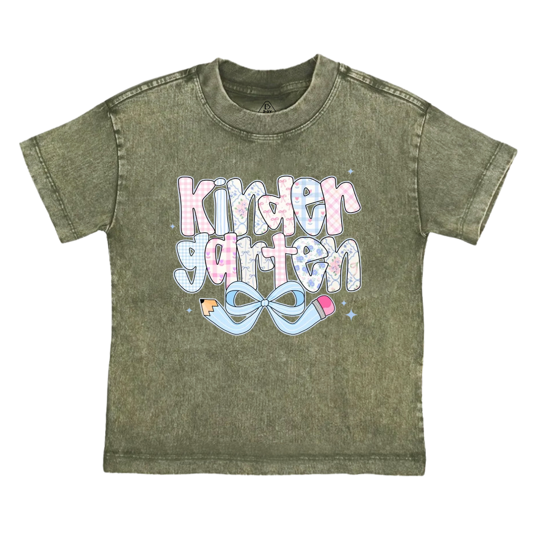 Personalized Pencil bow Grades Toddler&Kids Washed Tees
