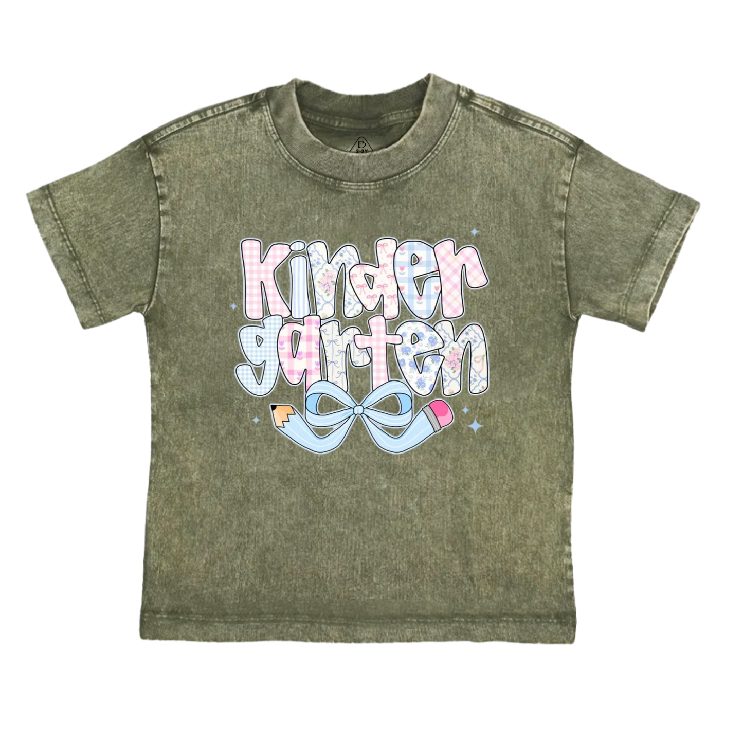 Personalized Pencil bow Grades Toddler&Kids Washed Tees