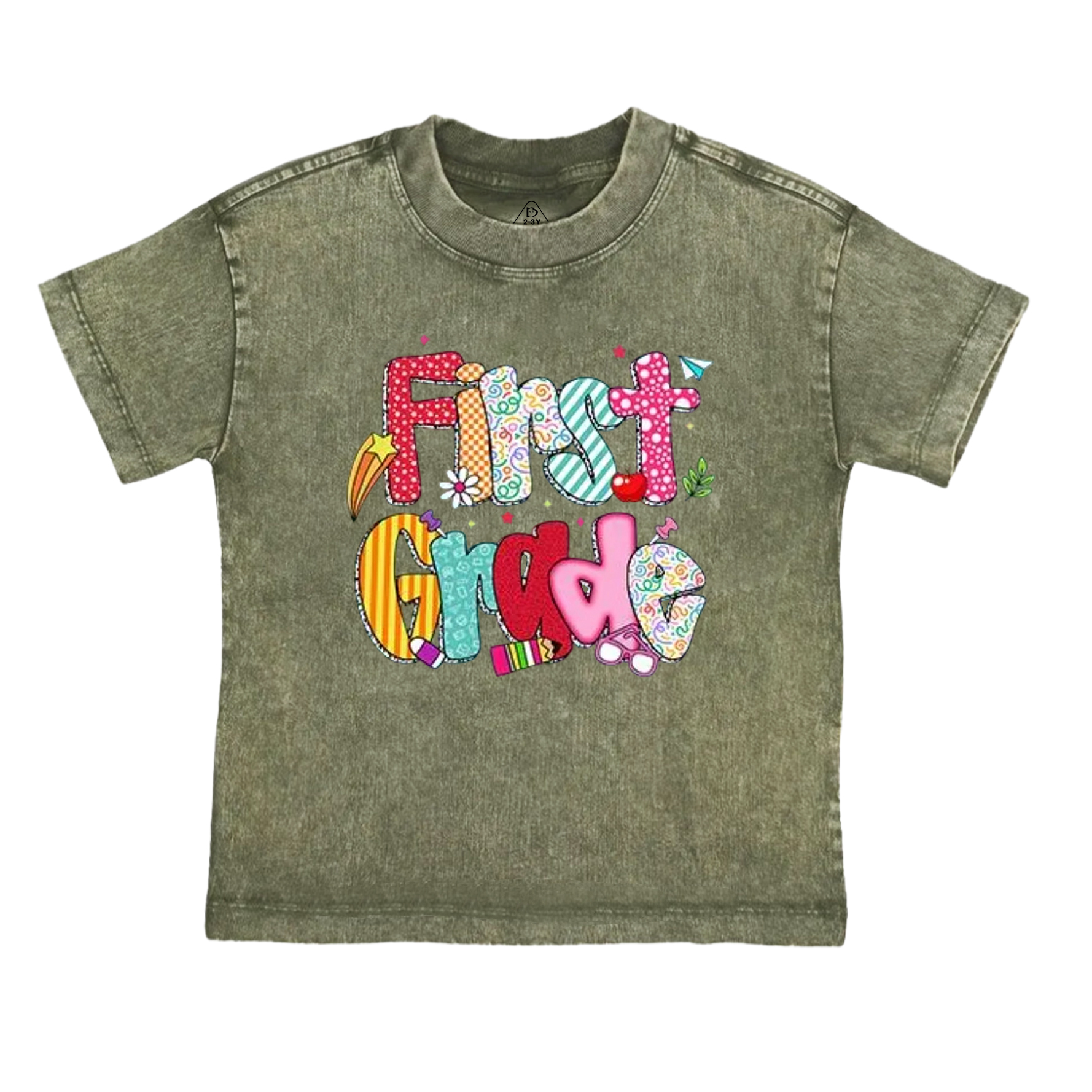 Personalized Colorful School Adventures Toddler&Kids Washed Tees