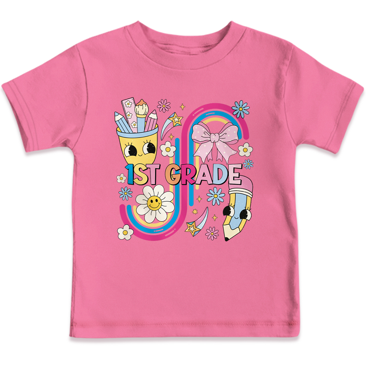 Personalized School Days Rainbow Collection Toddler&Kid's Tees Beepumpkin 