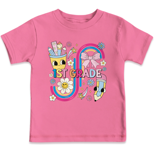 Personalized School Days Rainbow Collection Toddler&Kid's Tees Beepumpkin 