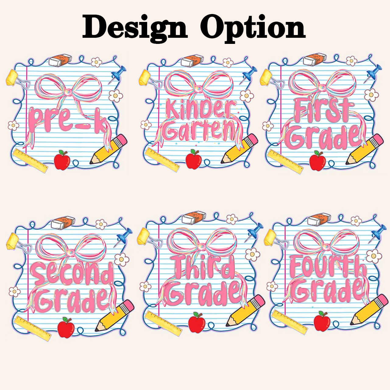 Personalized Preppy Pink Bow Toddler&Kids Washed Tees