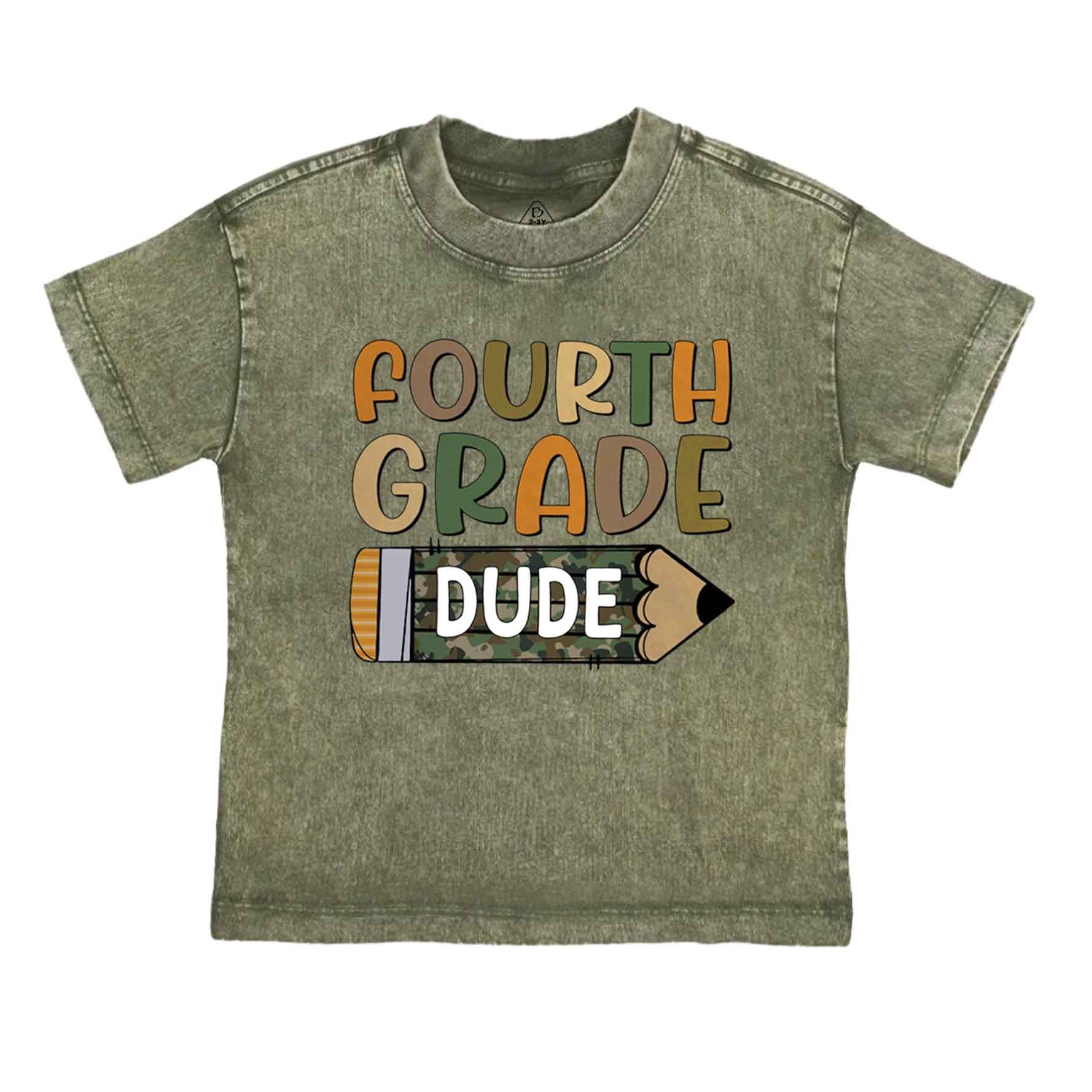 Personalized Retro Back To School Boys Toddler&Kids Washed Tees