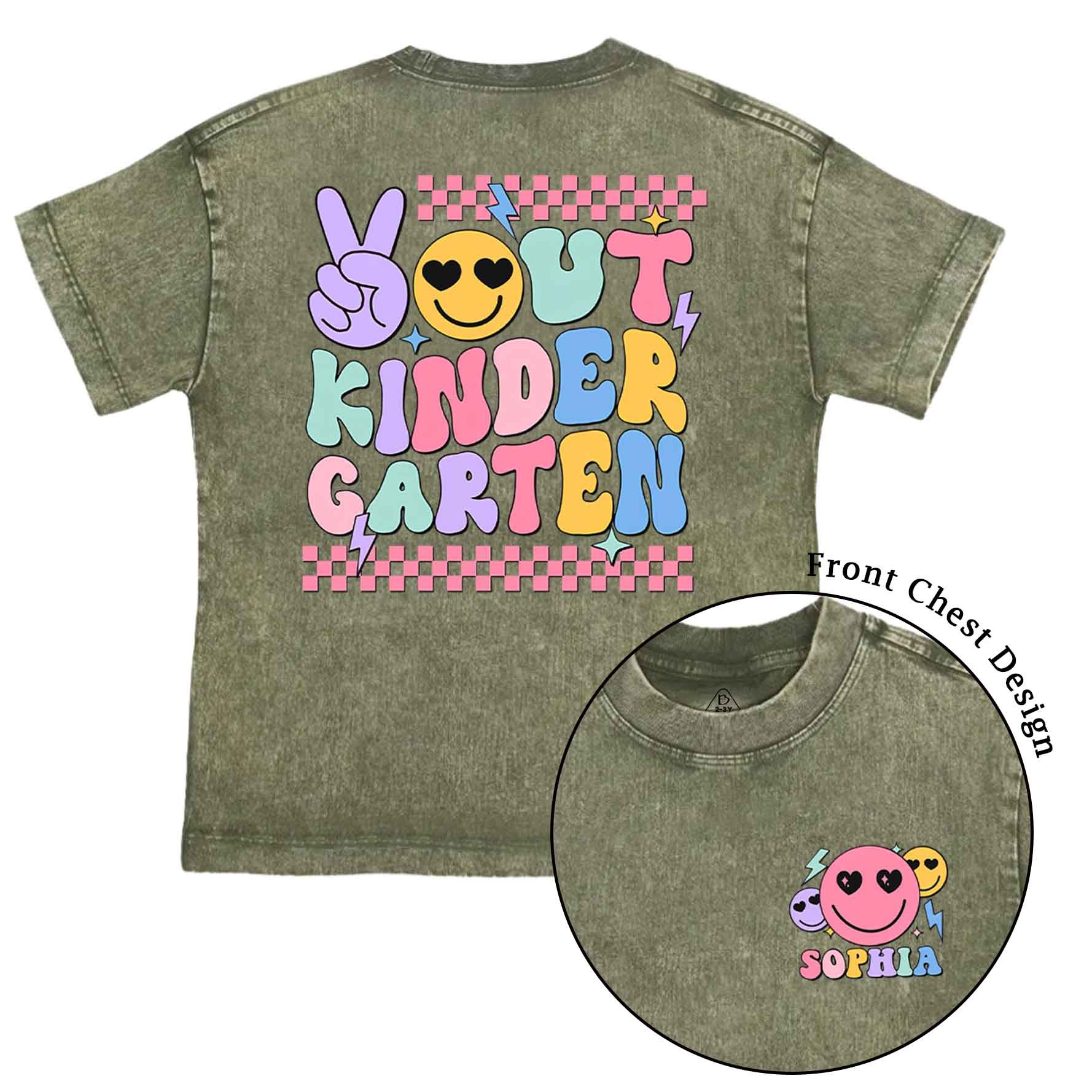 Personalized Kindergarten Graduation Toddler&Kids Washed Tees