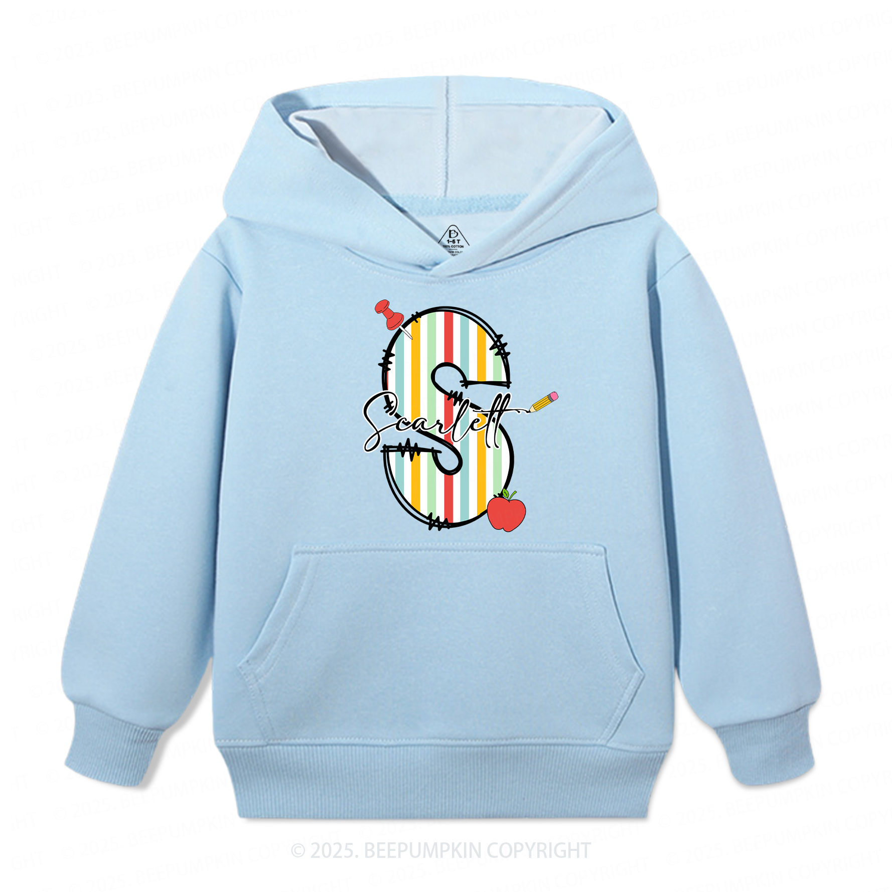 Personalized Alphabet Kid's Hoodies Beepumpkin