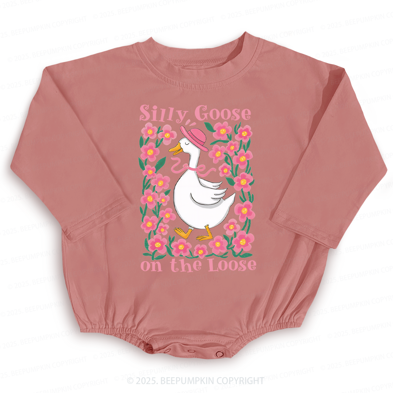 Silly Goose On The Loose Baby Bubble Romper Beepumpkin