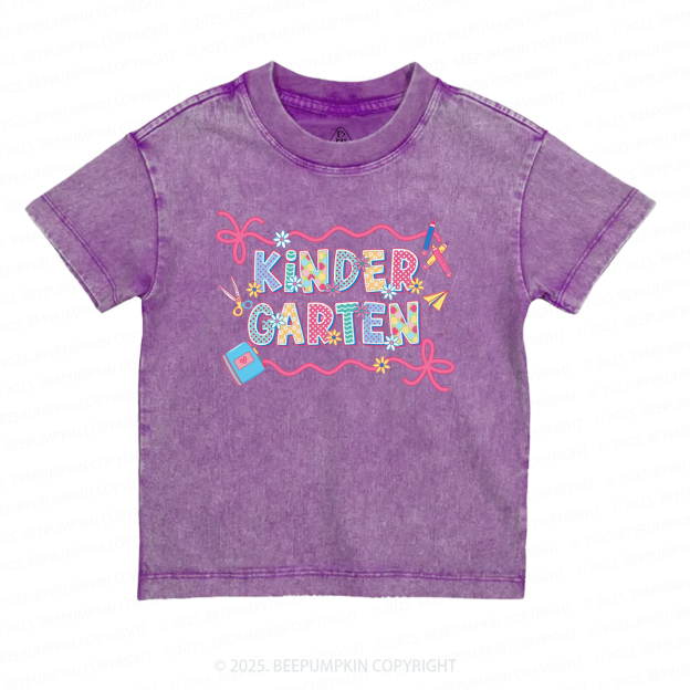 Personalized Coquette Pencil Toddler&Kids Washed Tees