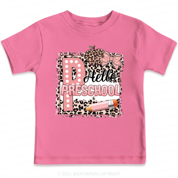 Personalized Leopard Grade Back To School Toddler&Kid's Tees Beepumpkin