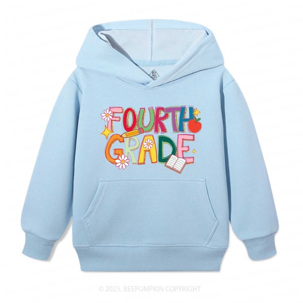  Personalized Girly Floral Kindergarten Neon School Kid's Hoodies Beepumpkin