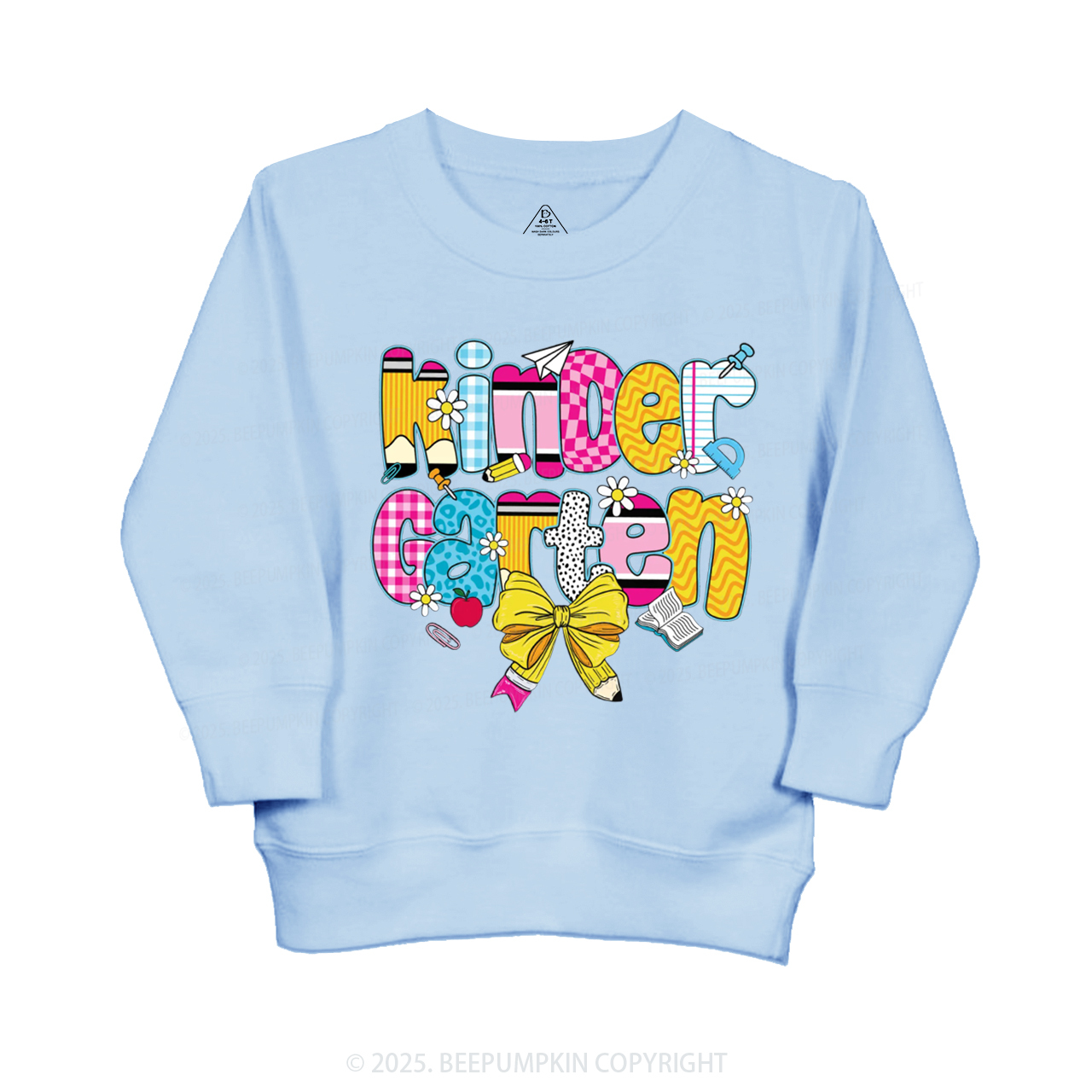 Personalized Checkered Sublimation Kid's Sweatshirt