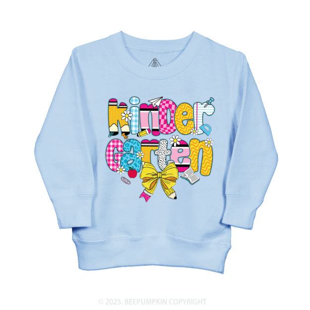 Personalized Checkered Sublimation Kid's Sweatshirt
