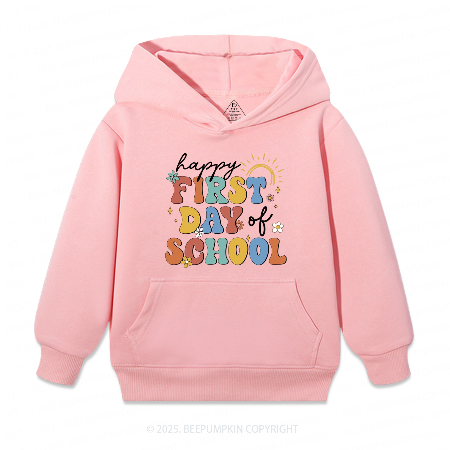 Happy First Day Of School Kid's Hoodies Beepumpkin