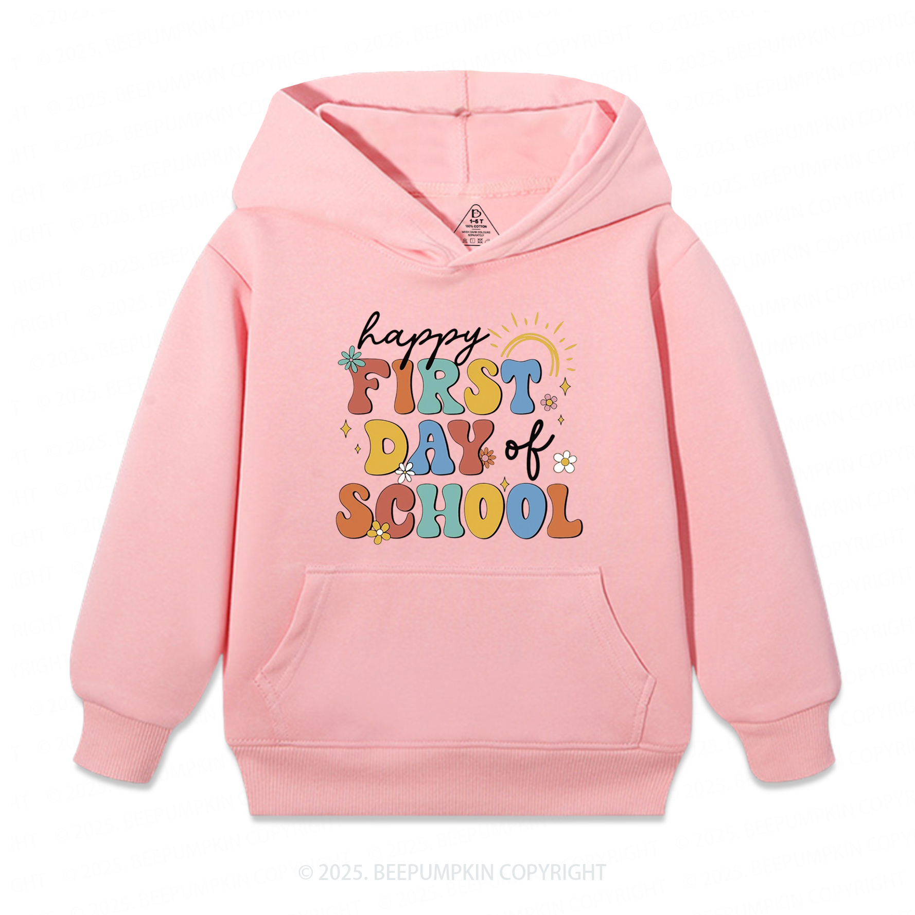 Happy First Day Of School Kid's Hoodies Beepumpkin