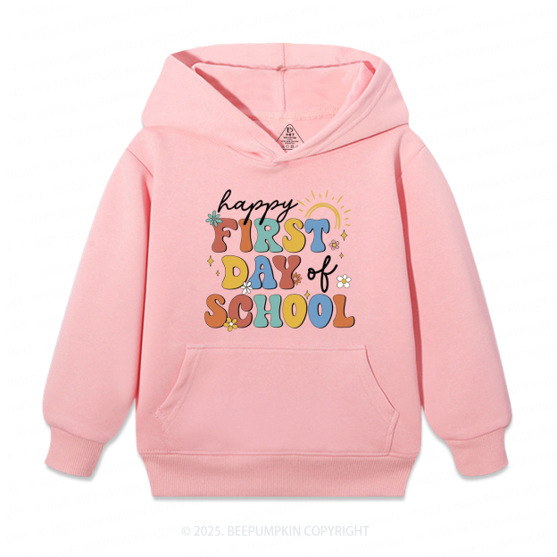 Happy First Day Of School Kid's Hoodies Beepumpkin