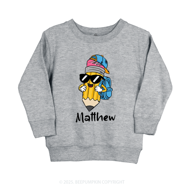 Personalized Boy Girl Pencil Kid's Sweatshirt