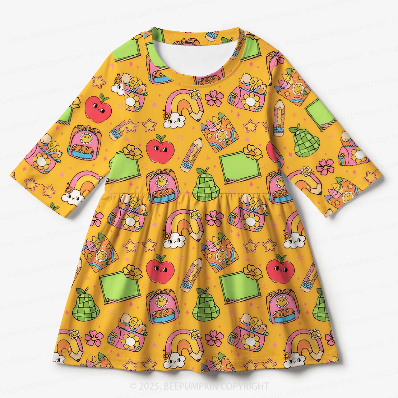 Rainbow Classroom All Over Print Kids Dress