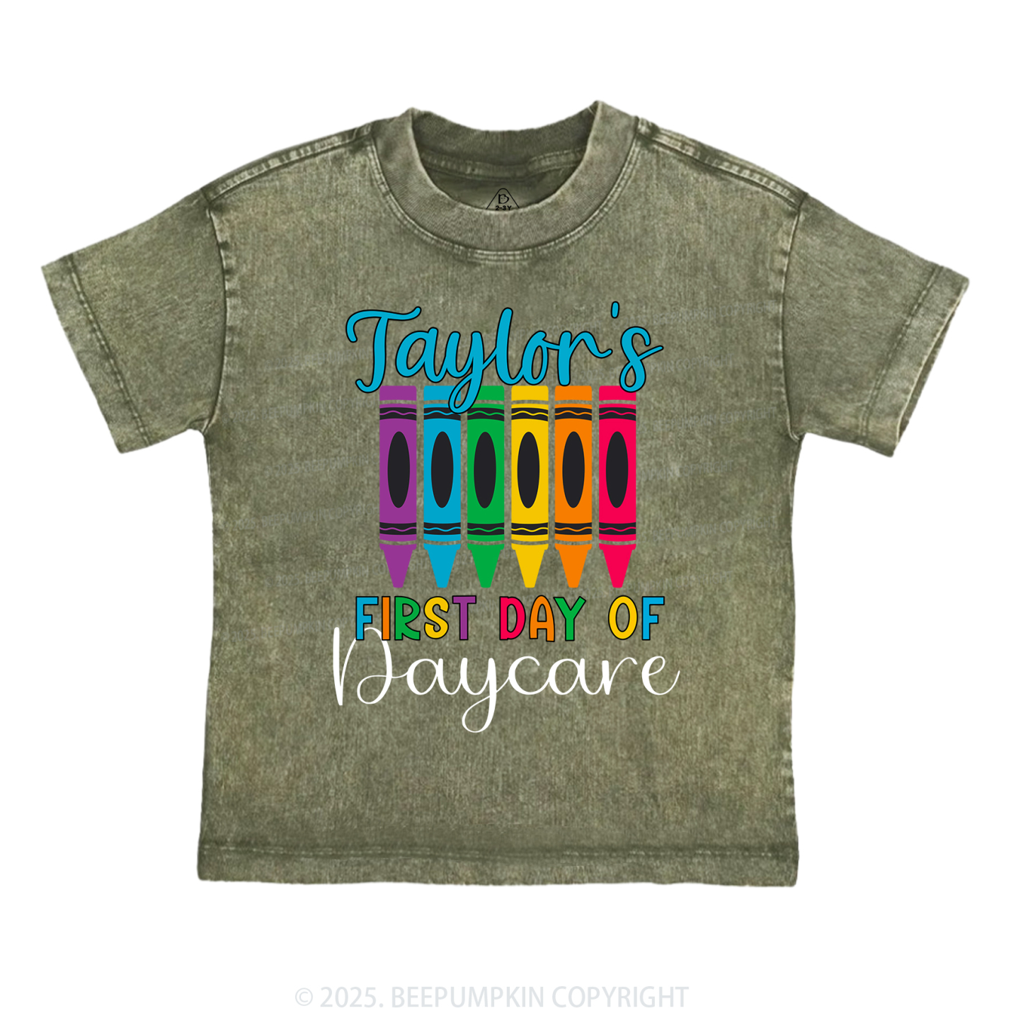 My First Day Of Daycare Toddler&Kids Washed Tees