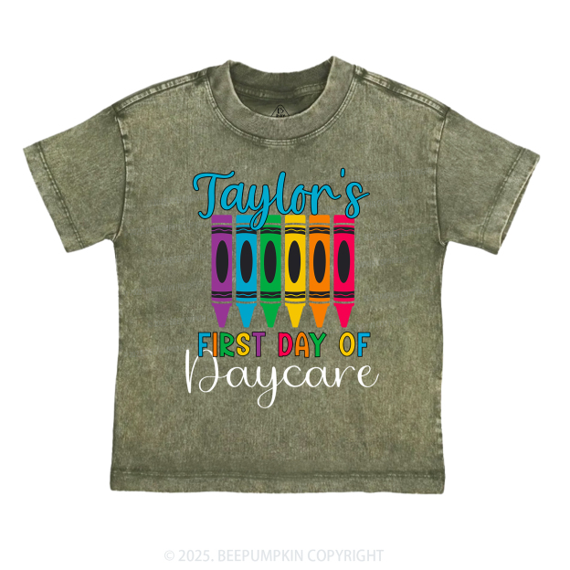My First Day Of Daycare Toddler&Kids Washed Tees