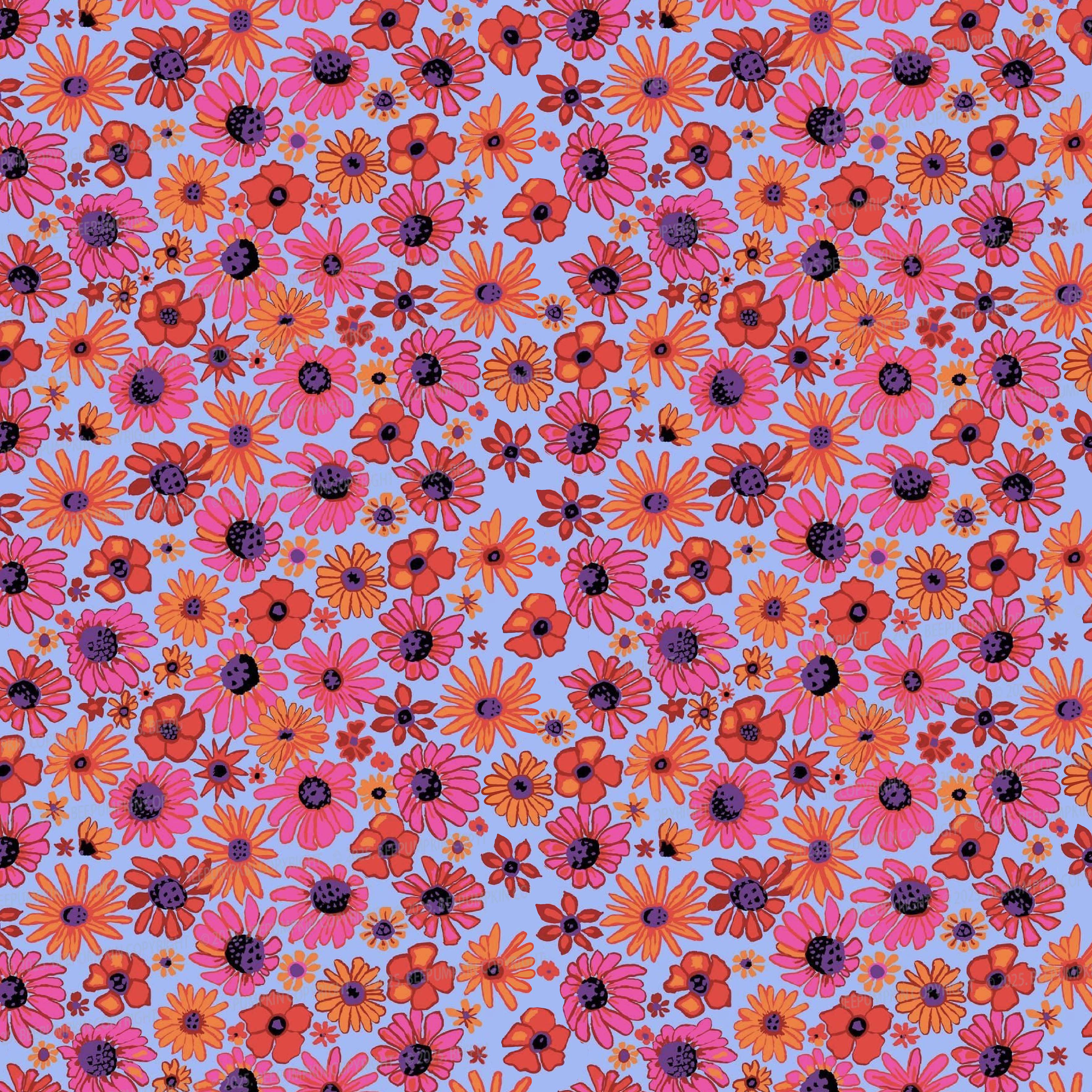 Blues Garden Moment Mom&Me Matching All Over Print Dress