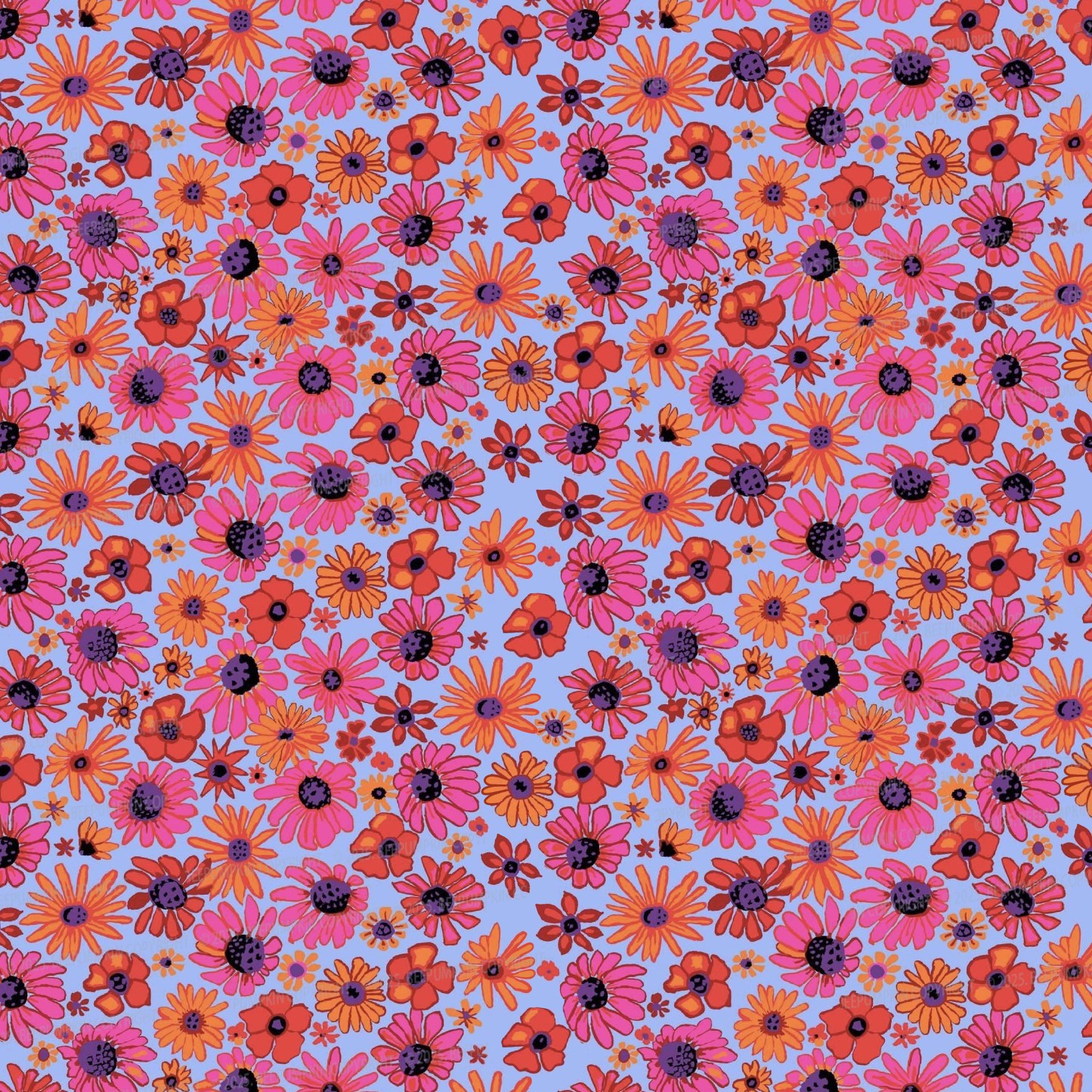 Blues Garden Moment Mom&Me Matching All Over Print Dress