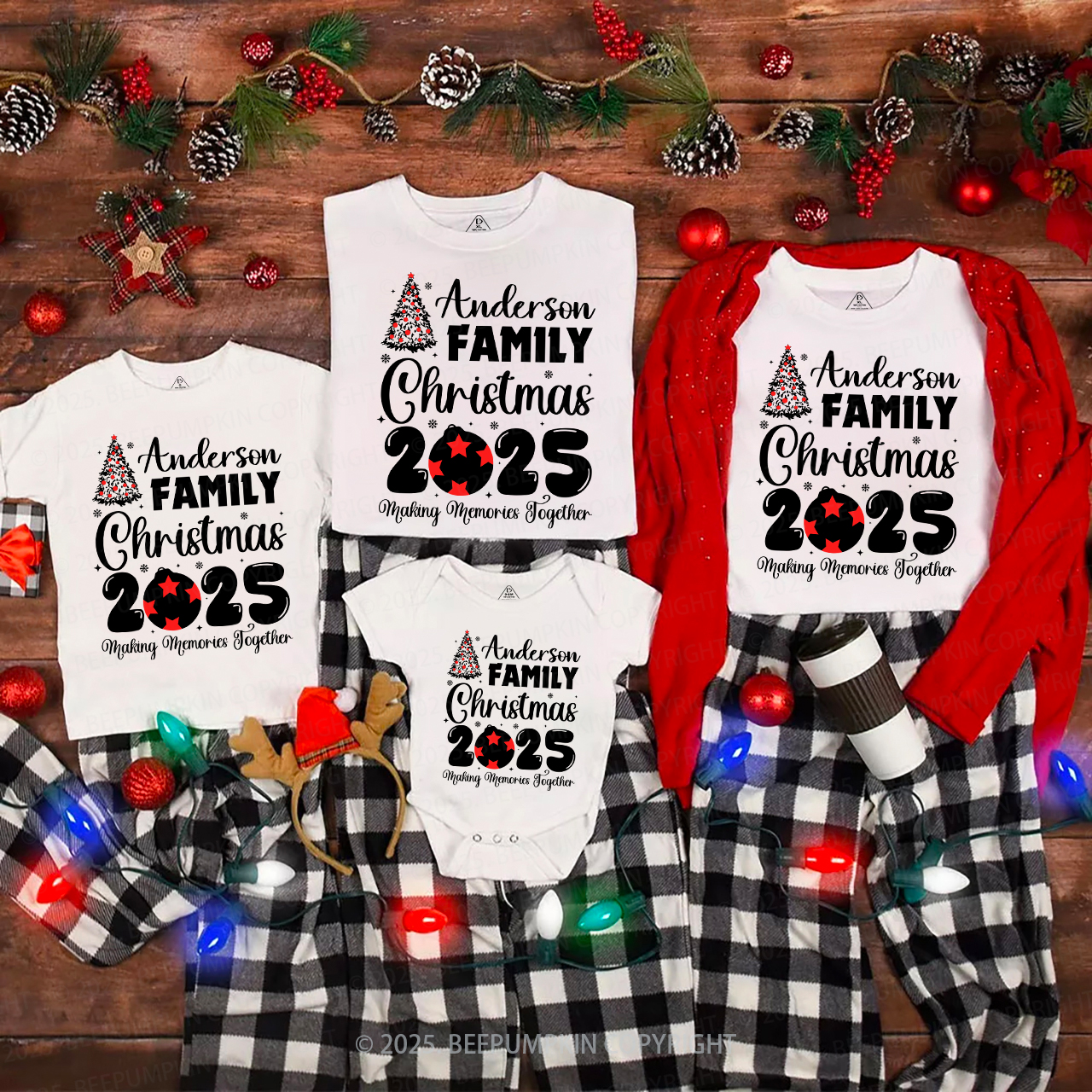 2025 Custom Making Memories Family Christmas Shirts Beepumpkin