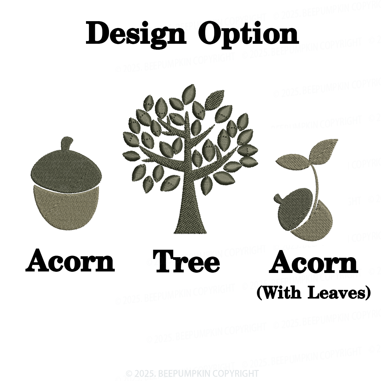 Embroidery Tree And Acorn Dad&Me Matching Polo Shirt Beepumpkin