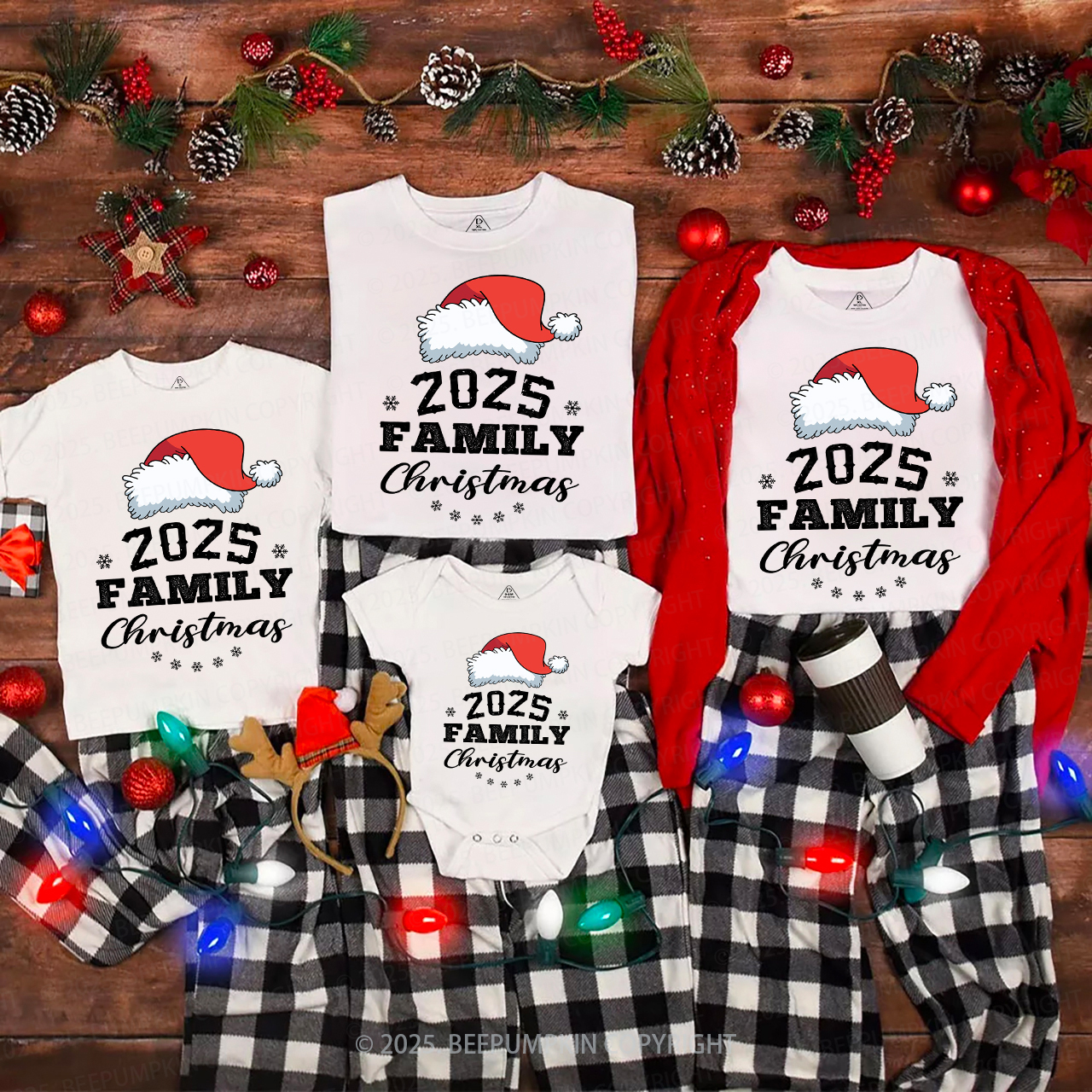 Family Christmas 2025 Lucky Day T-Shirt For Family Beepumpkin