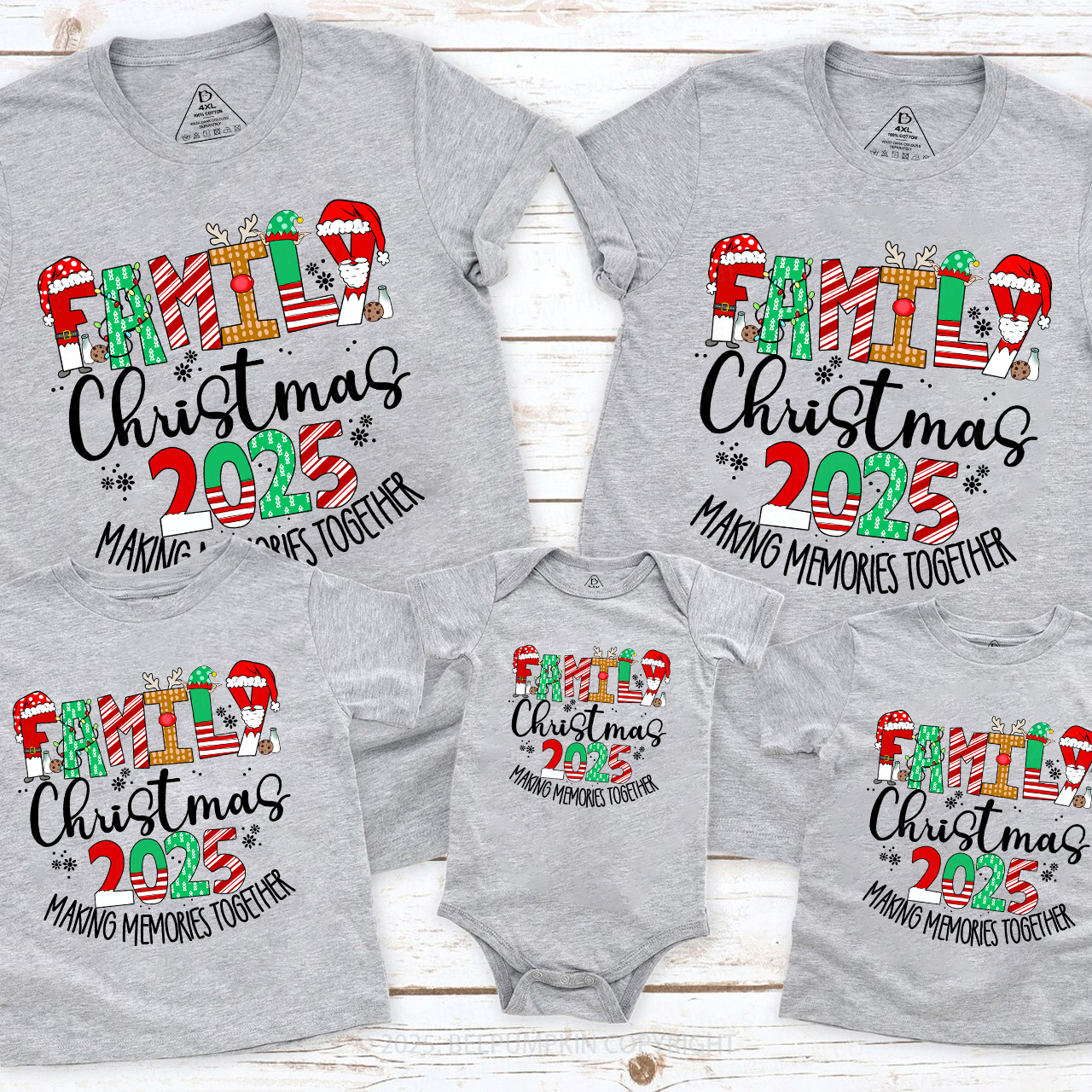 Making Memories Elk Christmas Family Matching T-Shirts Beepumpkin