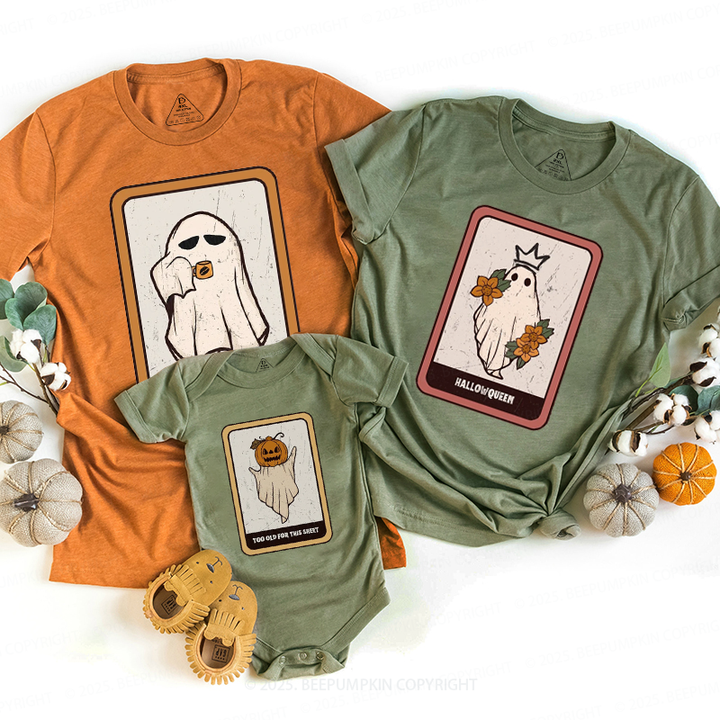 Personalized Family Ghost Cards Halloween Family Matching Shirts