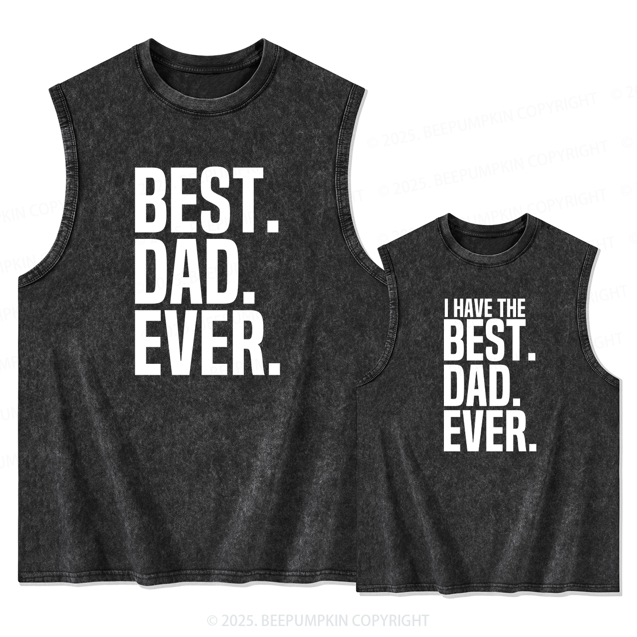 Best Dad Ever Dad&Me Matching Washed Tank Top
