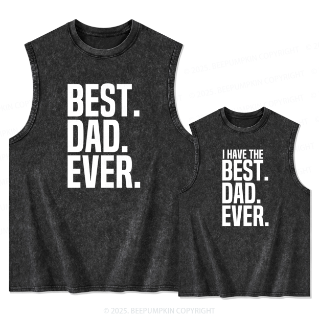 Best Dad Ever Dad&Me Matching Washed Tank Top