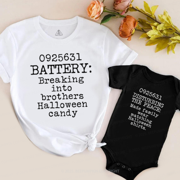 Personalized Crime Halloween Family Matching Shirts