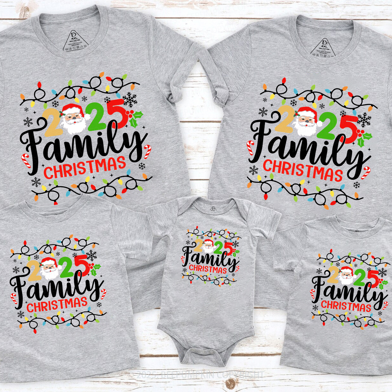 2025 Family Christmas Family Matching T-Shirts Beepumpkin