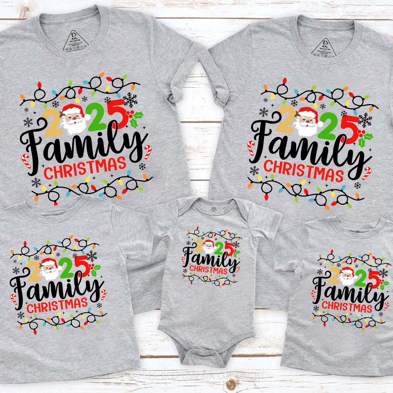 2025 Family Christmas Family Matching T-Shirts Beepumpkin