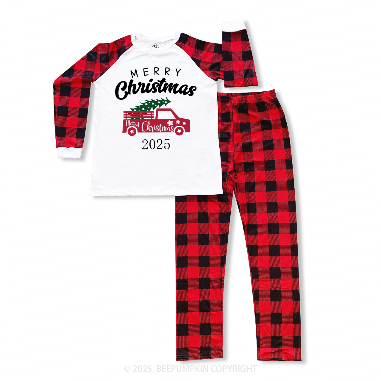 2025 Merry Christmas Truck Family Matching Pajamas