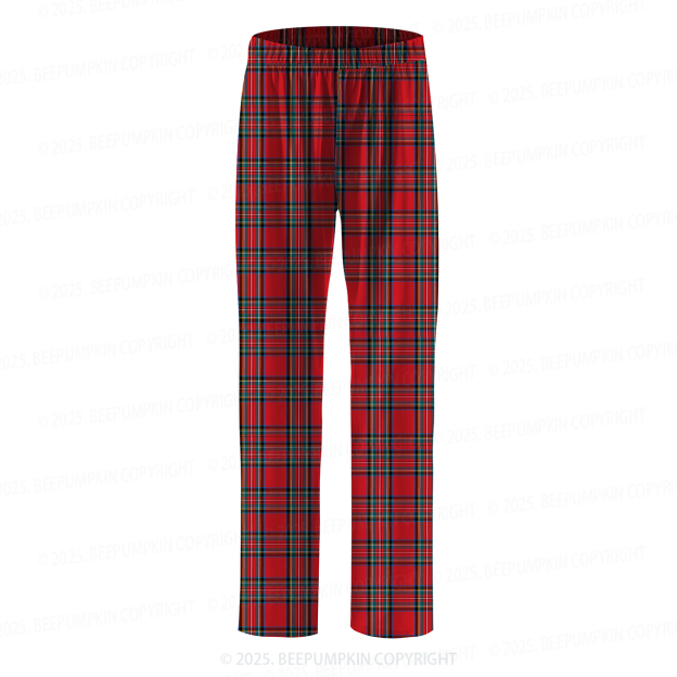 Christmas Black And Red Plaid Pajama Pants 