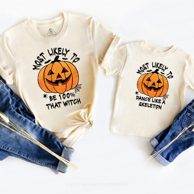 Personalized Most Likely To Halloween Family Matching Shirts